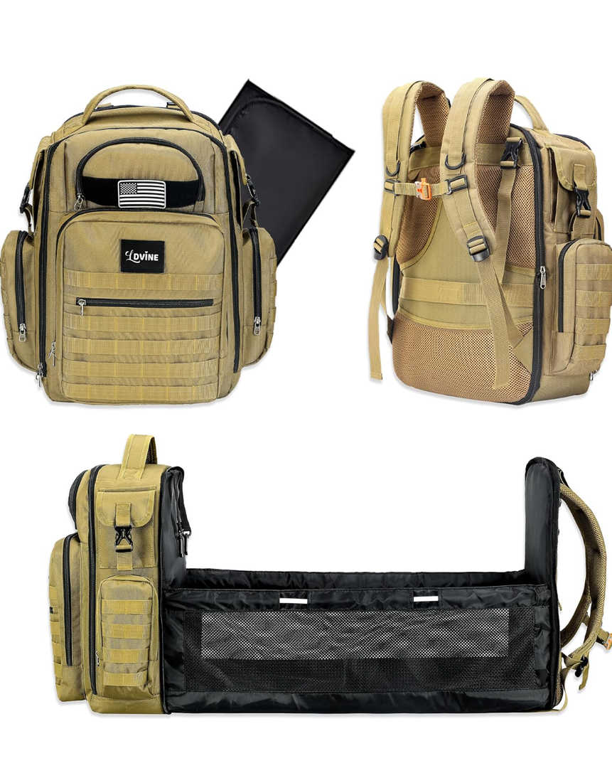 Diaper Bag Backpack | Multifunction Dad Diaper Bag |Travel Diaper Bag for Baby Boy & Girl | Mens diaper Changing Bags (Brown) Diaper Bag Backpack | Multifunction Dad Diaper Bag |Travel Diaper Bag for Baby Boy & Girl | Mens diaper Changing Bags (Brown)