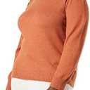 Amazon Essentials Women's Soft Touch Pleated Shoulder Crewneck Sweater, Size: M