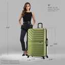 InUSA AURUM 32-Inch Extra-Large Hardside Spinner Luggage Lightweight Green