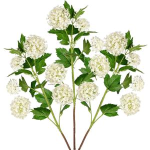 DILATATA Faux Hydrangea Flowers 31" Cream Artificial Hydrangea Spray with 5 Flower Heads, 3 Per Bag.Faux Hydrangeas Plastic Flowers Fake Hydrangeas for Indoor Outdoor Wedding Table Centerpieces Decor (Cream #97)