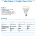 Feit Electric BR30 LED Light Bulb, 100W Equivalent, Dimmable, 5CCT, E26 Medium Base, 90 CRI, 1400 Lumens, Adjustable White, 15.5 Years Lifetime, 2 Pack, BR30100DM5CCTCA15K/2