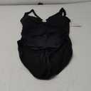 B2prity One Piece Swimsuit for Women Tummy Control Slimming Bathing Suit Deep V Neck Ruched Swim Suit Push Up Swimwear (Medium, Black)