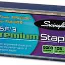 Swingline 35440 S.F. 3 Premium Chisel Point 105 Count Half-Strip Staples 5000/Box