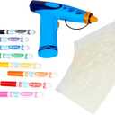 Crayola Marker Airbrush Spray Art Kit, Battery-Powered Sprayer with 8 Washable Markers & 5 Stencils, DIY Craft Set, Ages 6+