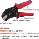 Crimping Tool Ratcheting Wire Crimper Tool for Non-Insulated Open Barrel Terminals 0.25-1.5mm² Crimping Pliers AWG 24-16, SN-58B