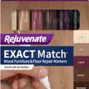 Rejuvenate Exact Match Wood Furniture & Floor Repair Markers, 6 Count, Brown Markers Cover All Scratches, Scuffs And Damage To Wood Furniture And Flooring