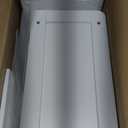 MOGELAFOO Small Bathroom Storage Cabinet, 30" Tall Freestanding Corner Floor Cabinet with Opposite Doors & 5 Shelves (2 Adjustable), Narrow Toilet Paper Holder Organizer for Small Spaces, White