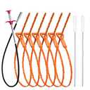 35.5inch Drain Clog Remover(1pcs), 25inch Drain Snake Hair Remover(6pcs) ＆ Cleaning Brush(2pcs), Hair Catcher Drain Auger Cleaner Tool Set For Toilet, Kitchen Sink, Bathroom Tub, Sewer, 9 Pack