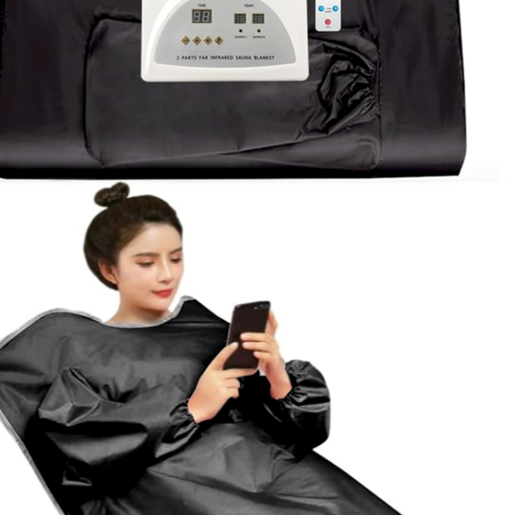Gorapture Infrared Sauna Blanket Fast Sweating Body Shape Fitness Far Infrared Sauna Blanket for Body Relaxation at Home Use Sauna Blanket with Sleeves