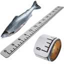 Foam Fish Ruler Fish Size Measuring Tape Measuring Board Tool Adhesive Accessory Marinetool for Boats Sailboats Yachts Kayaks(36 Inch) (gray)