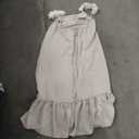 Womens Summer Boho Backless Long Dresses (Beige, Medium)