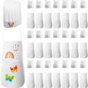 JaGely 60 Pcs Kids Chef Hat and Apron Set Chef Aprons and White Hats Non Woven Fabric Costume for Girls and Boys Cooking