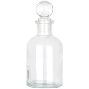 Magic Season Decorative Glass Bottle - 5 fl oz. Round Bottle (1 Set w/Glass Stopper)