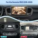 [4+64] Volxcereo Car Radio for Kia Sorento MK3 2015 2016 2017 2018 2019 2020, 10.1 inch Android Touchscreen Stereo with Carplay/Android Auto, GPS, WiFi, Bluetooth 5.0, SWC, FM/RDS