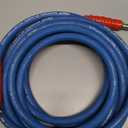 POHIR 25ft Pressure Washer Hose 3/8" 4800 PSI, No Marking Kink Free Hose with Quick Connect Ends and Adapters for Hot & Cold Water up to 248°F, Steel Wire Braided Hose for Power Washing