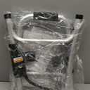 Folding Walkers for Seniors with 2 Skis and 5" Wheels, Lightweight Adult Rolling Walker, Supports Up to 350 Pounds, Adjustable Height, Aluminum Standard Walker, Silver