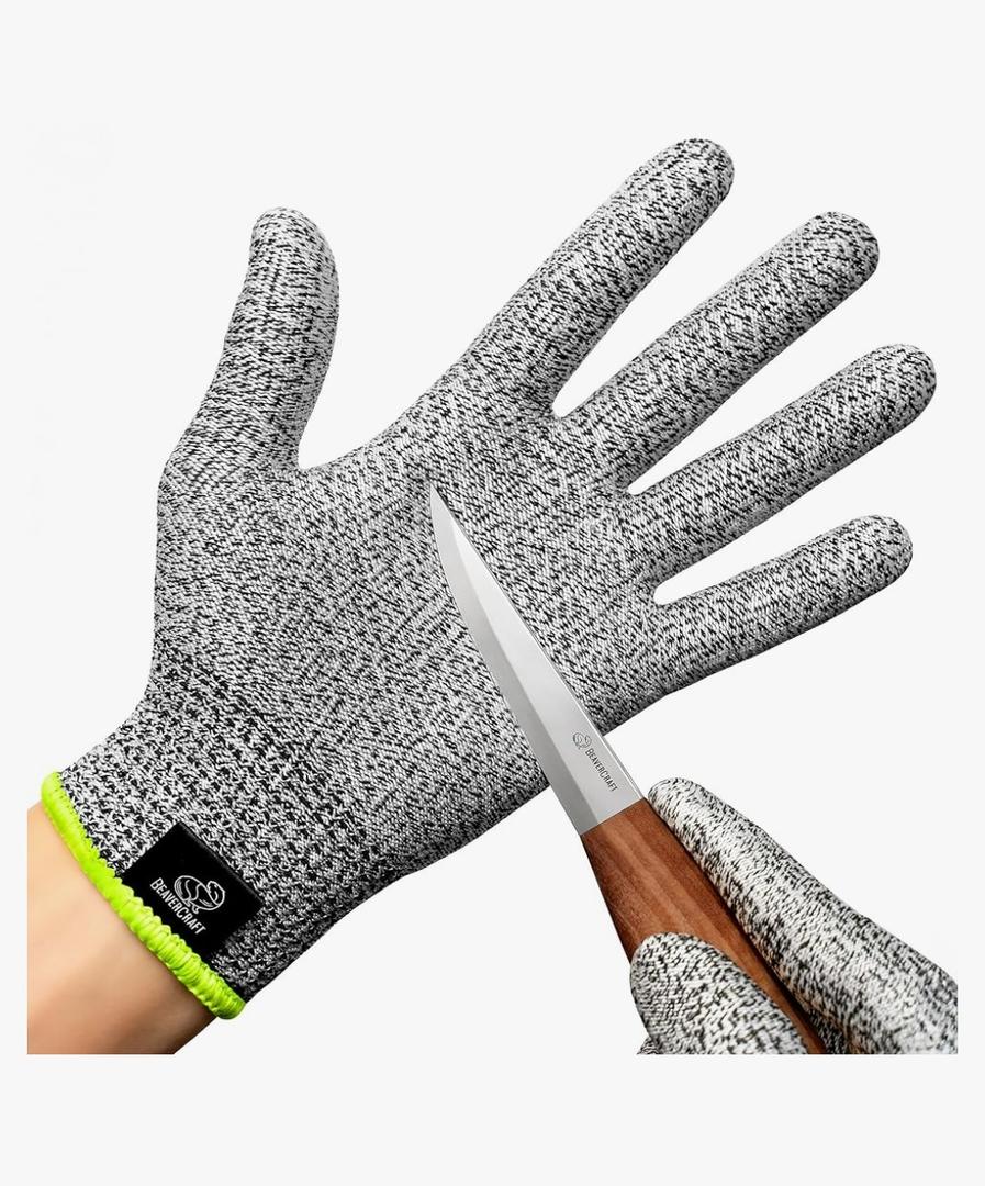 BeaverCraft Wood Carving Gloves CRG - Cutting Cut Resistant Gloves Level 5 for Whittling, Woodworking, Food Prep