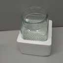 Viovian Large Glass Jar with Wood Lid and Spoon 60 OZ Square Thick Glass Storage Jars Airtight Lids Clear Decorative Vintage Canister for Food Candy Cookie Sugar Coffee Nuts Snack Dog Treat