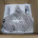 Farmhouse Vintage Glass Pendant Light with Handblown Hammered Shade - Adjustable Hanging Cord for Kitchen Island, Dining Room, Hallway - 11 Inch Chrome Ceiling Fixture