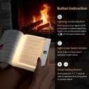 Smart Flat Book Light, Rechargeable Clear LED Reading Light with 3 Colors & Timer, Dimmable Full Page Panel Plate Lamp, Reading Lights for Book, Kids Eye Protection for Night Reading in Bed - White