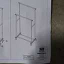 Simple Houseware Double Rod Portable Clothing Hanging Garment Rack