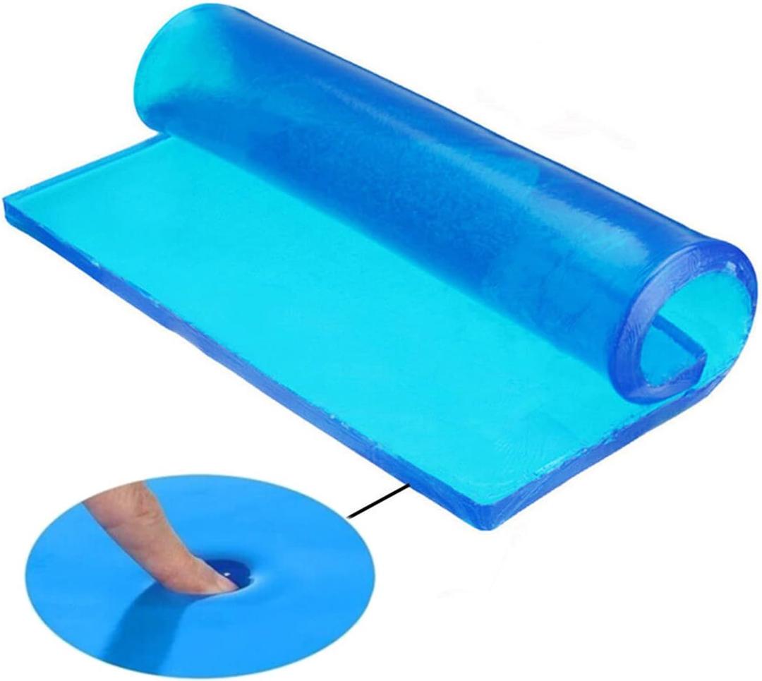 Motorcycle Seat Gel Pad Seat Cushion Shock Absorption Mats Reduce Fatigue Comfortable Soft Gel Pad Cool DIY Seat Pad Motorcycle Seat Foam Car Office Chair Seat Cushion (25 x 22 x 1cm) (Blue)