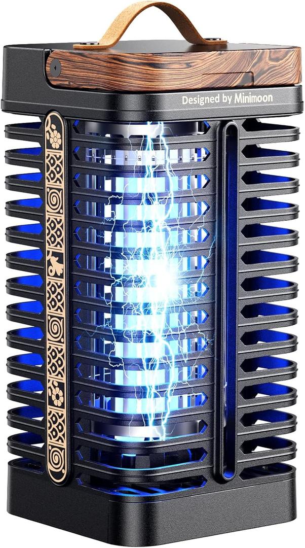 Minimoon Bug Zapper Outdoor & Indoor 4200V Electric Mosquito Zapper 15W Fly Trap, Western Theme,Waterproof, 5.9 Ft Cord, Fly Zapper for Home, Patio, Backyard