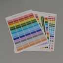 Grid Hobonichi Planner Sticker Kit, 6 Page Bundle, Dot Notebook Everyday Planning Stickers, Weeks Planning Stickers, 614 Stickers, Transparent Removable, Multicolor