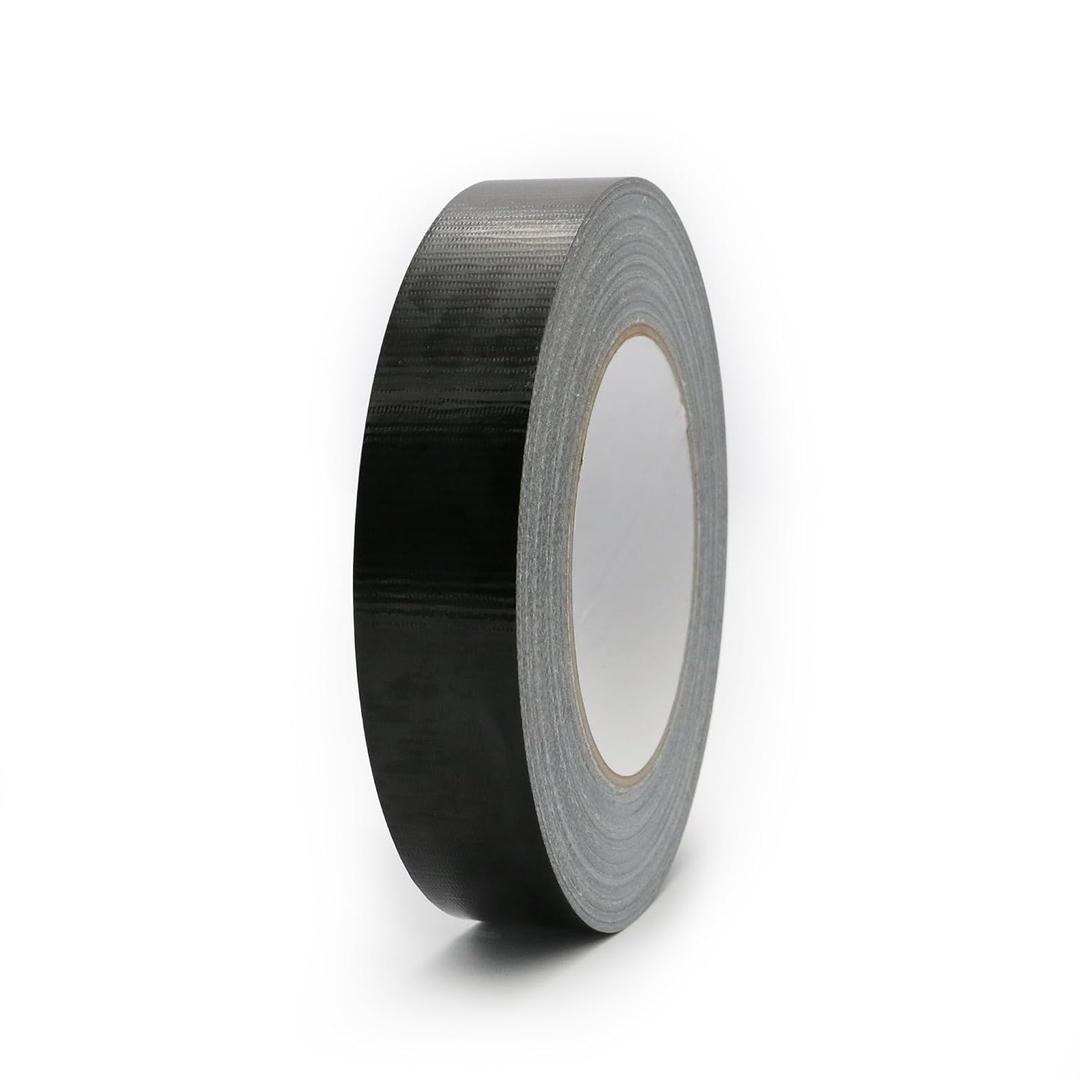 Duct Tape 1 Inch X 44 Yards, 8.5 mil Thickness, Heavy Duty Black Duct Tape, No Residue, Waterproof, Tear by Hand for Repairs, Industrial, Professional Use