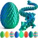JOYIN 8Pcs 3D Printed Dragon Eggs with Laster Color Dragon, Articulated Magic Toys, Easter Basket Stuffers for Kids Party Favors, Easter Egg Hunt, Classroom Prize Supplies