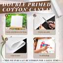Kinlop 63 Inch x 20 Feet Double Primed Cotton Canvas Large White Canvas Roll for Oil and Acrylic Painting