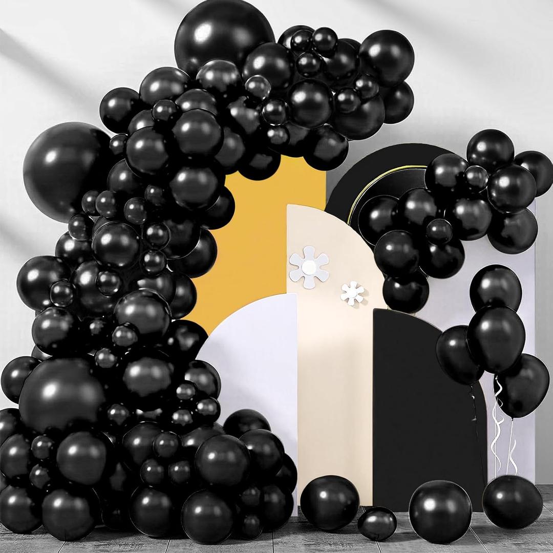 200 Pieces Black Balloons Different Sizes 5 10 12 18 Inch Latex Balloons Balloon Garland Arch Kit for for Black Themed Party Halloween Decorations 200 Pieces Black Balloons Different Sizes 5 10 12 18 Inch Latex Balloons Balloon Garland Arch Kit for for Black Themed Party Halloween Decorations