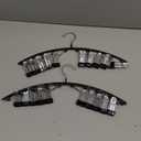 Hat Hangers for Closet, Metal 2 Pack Hat Organizer Holder for Hanger Closet Display, Hat Racks for Baseball Caps w/10 Clips, Hat Holder for Ball Caps & Accessories, for Men Women, Black