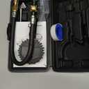 AZUNO Digital Tire Inflator with Pressure Gauge, 200 PSI, Heavy Duty Air Compressor Accessories, with Rubber Hose Lock on Air Chuck and Quick Connect Coupler, Comes with a Portable Carrying Box