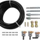 Automotive 25 Feet 3/8" Nylon Fuel Line Tubing Replacement Fuel Line Repair Kit 3/8 in (10mm)