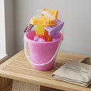 Beach Bucket Toy Set 9 Piece 1 Bucket 2 Shovels 1 Rake 5 Sand Molds