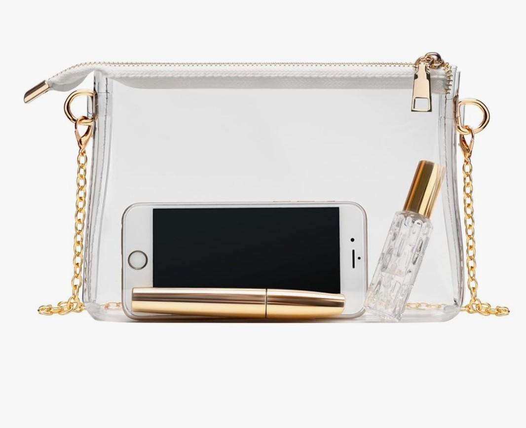 Clear Purse for Women - Stadium Approved Small Crossbody Bag with Zipper, Clear Stadium Bag for Concerts, Sports