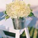Hollyone 6 Pcs Beige Hydrangea Artificial Flowers Heads with Stems Silk Faux Hydrangea Champagne Fake Flowers for Home Indoor Outdoor DIY Floral Wedding Flower Bouquets Kitchen Table Centerpiece Decor