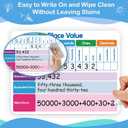 Aizweb 12 Pack Place Value Dry Erase Board Card,12" x 9"Regrouping Base Ten Small Whiteboard Math Manipulatives Addition Subtraction Game for Student Classroom Must Have Homeschool Teacher Supplies