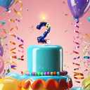 7 x Space Theme Birthday Candle Number 2 Universe Planet Rocket Spacecraft Cake Toppers for Boys Girls Kids Birthday Party Decorations