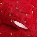 Softalker Christmas Throw Pillow Covers 18 x 18 Inch Set of 2, Xmas Winter Bell Faux Fur Cushion Covers, 3D Embroidered Pillow Cases for Couch Bedroom Living Room Decor, Red