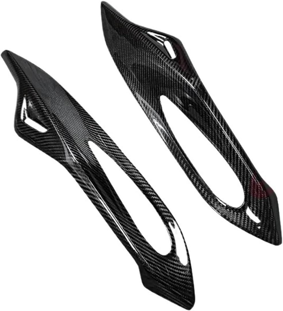 Front Fairing Winglet Fit for CFMOTO 450SR Carbon Fiber Pattern Shell Deflector, Dry Carbon Pure Carbon Twill Gloss Front Carbon Fiber Fairing Wing Cover(Pink)