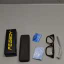 FEISEDY Retro Square Blue Light Blocking Reading Glasses Anti Glare Digital Eyestrain Reader B2479 (Leopard), Magnification Strength: 1.5 x