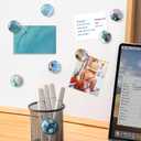 2 x MORCART 16PCS Fridge Magnets, Marble Magnets Decoration for Refrigerator Locker Whiteboard Decorative Magnetic Board Cabinets Classroom Office Cubicle (Marbling)