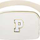 Birthday Gifts Christmas Personalized Gift for 4 5 6 7 8 9 10 11 12 13 14 Year old Girls Teen Sister Kid Initial Letter Fanny Pack Trendy Stuff Crossbody Bag White Letter P