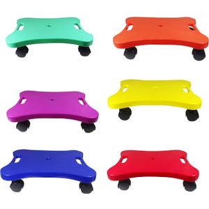 Educational Manual Plastic Scooter Board with Safety Handles | 16" x 12" inches | Perfect for Kids, Teens, Adults | PE, Gym Class, Daycare, Preschool Development, Games