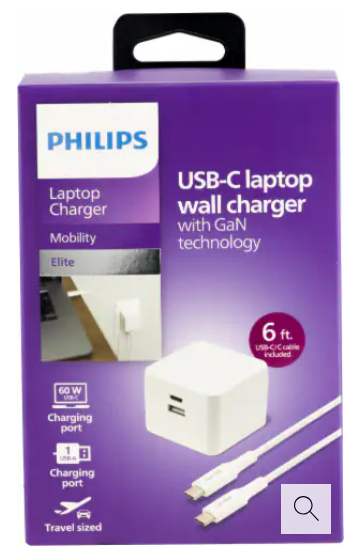 PHILIPS USB-C Laptop Wall Charger