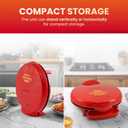 Elite Gourmet EQD-118 Electric Non-Stick 11" Quesadilla Maker, Easy-Slice 6-Wedge, Grilled Cheese Corn Flour Tortilla Snacks, Red