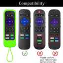 2 Pack Remote Case Compatible with Roku TCL Hisense Remote Controls,Silicone Protective Controller Sleeve for Roku Express 4K - Streaming Stick+Glow in The Dark