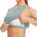 Natural Feelings Nudi Sports Bras for Women Removable Padded Yoga Tank Tops Sleeveless Fitness Workout Crop Tops (Gray, XXL)